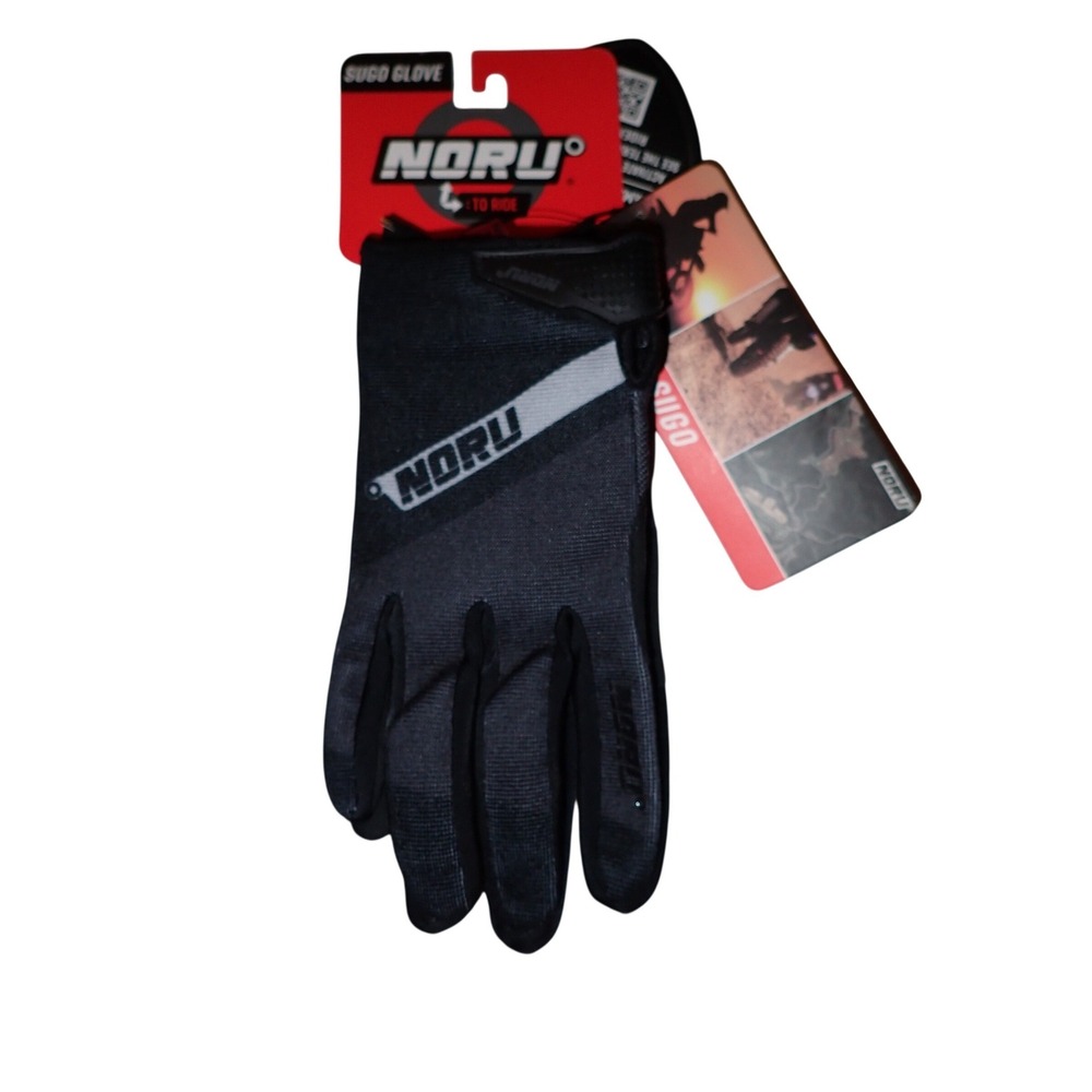 Noru Men's Sugo MX Motorcycle Gloves Black Gunmetal Large New